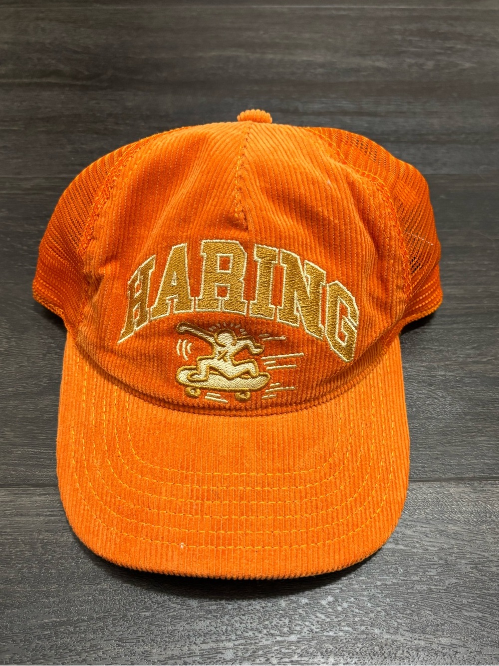 Keith Haring X Mad Engine Corduroy Trucker Snapback Hat Cap Adjustable